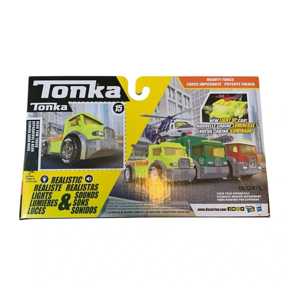 Tonka Mighty Force Neon Tow Truck Lights & Sounds NIB New In Box Toy Vehicle